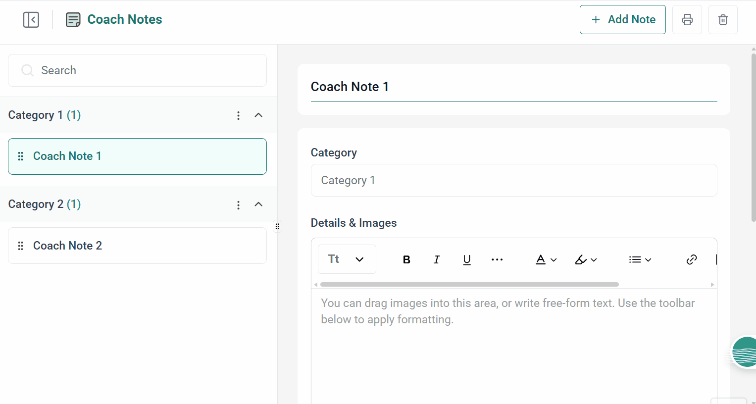 Coach Notes GIF Go Live
